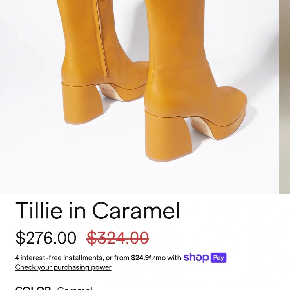 Tillie boots in Carmel from Charlotte Stone - size 9 - Picture 5 of 5